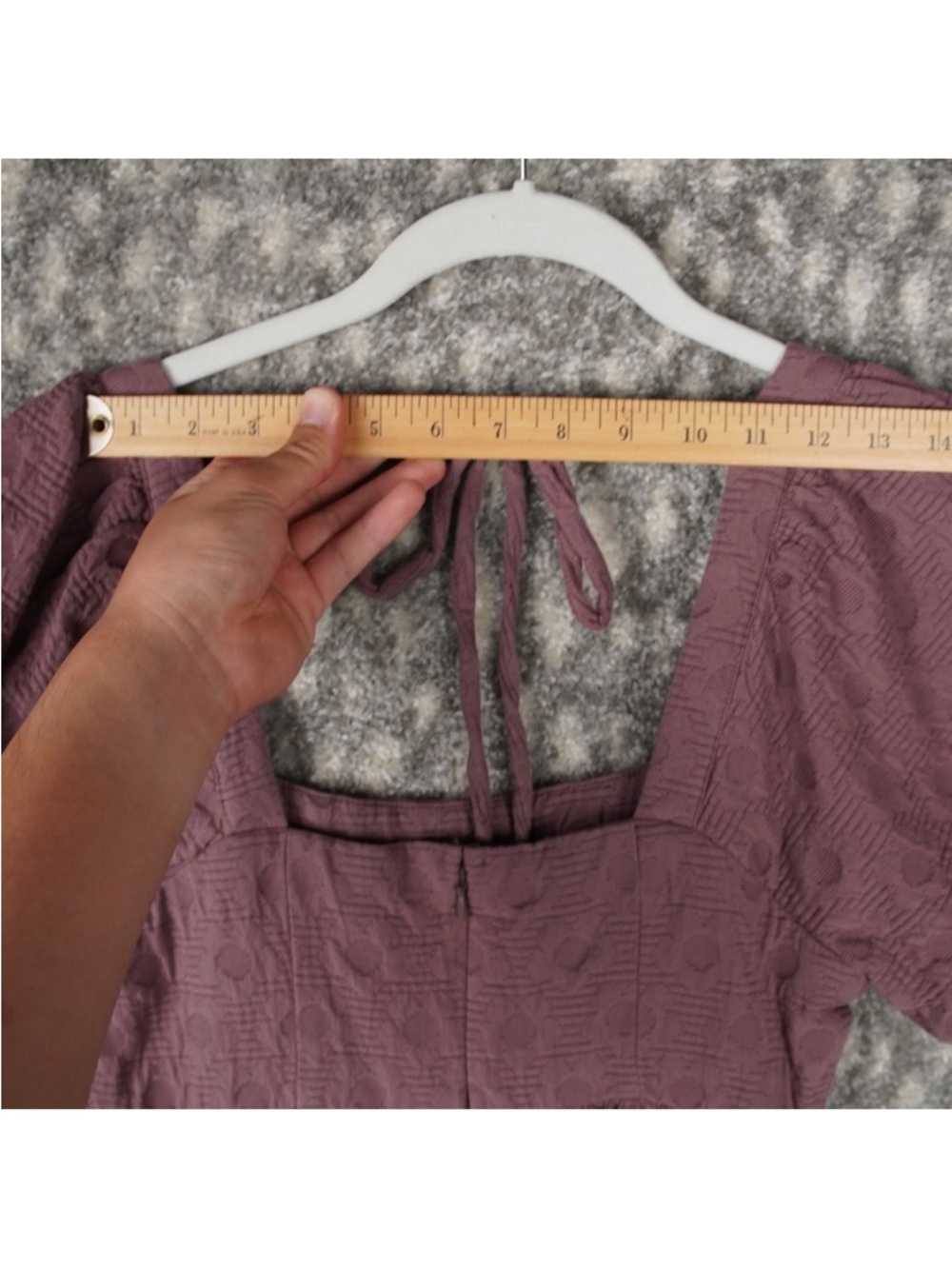 Madewell Floral Quilted Puff Sleeve Mini Dress Womens Sz M Purple Cotton NWT - Picture 12 of 12